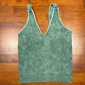 Dark Green Mineral Wash Brami Top